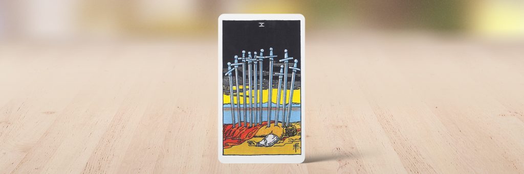 A hét tarot lapja a kardok 10, 2024. július 22-28.