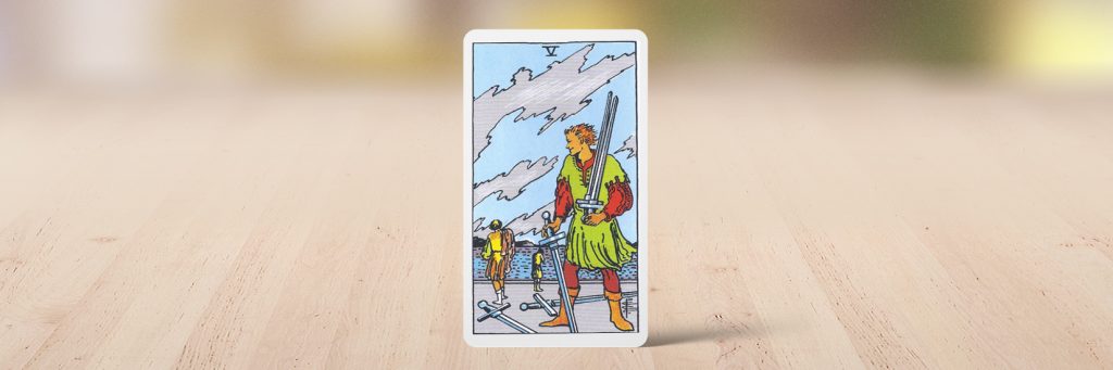 A hét tarot lapja a kardok 5, 2024. július 29. - augusztus 4.