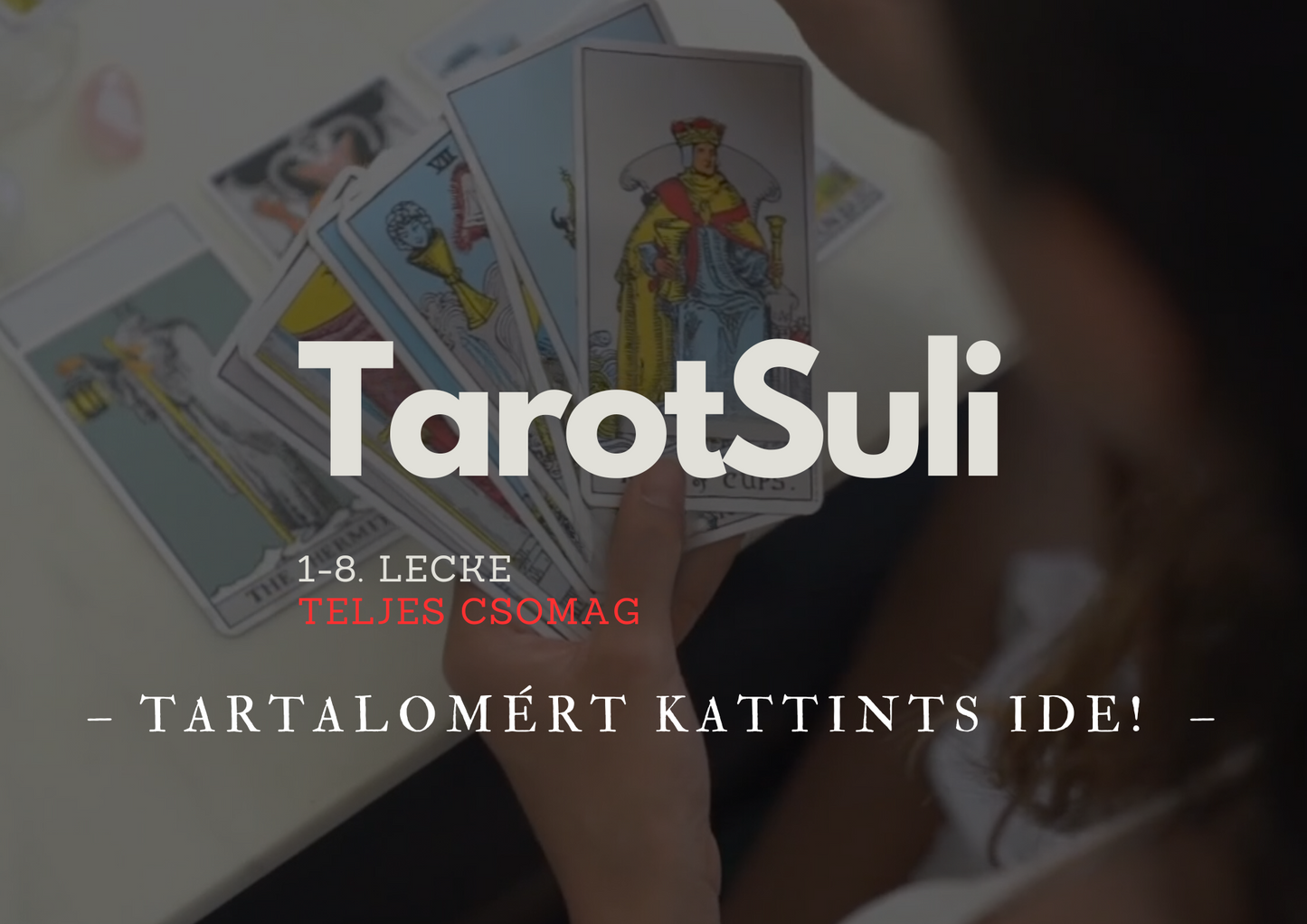 A person holding a deck of tarot cards with the text 'TarotSuli' overlaid on the image.