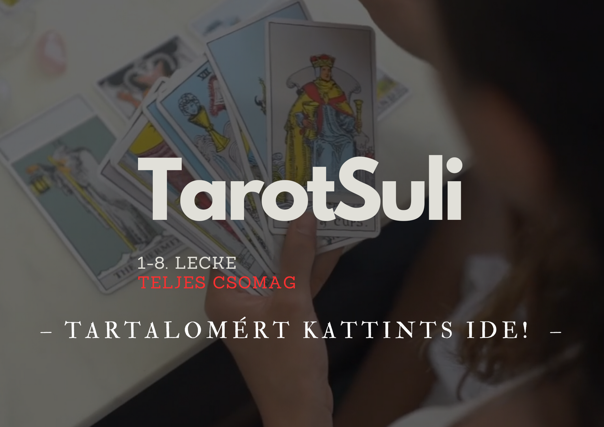 A person holding a deck of tarot cards with the text 'TarotSuli' overlaid on the image.
